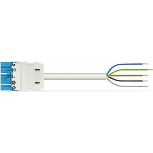 Wago Valmiiksi asennettu liitäntäkaapeli Eca, Urosliitin/vapaa pää, 5-nap.; Kood. I, H05Z1Z1-F 5G 1,5 mm², 3 m, 1,50 mm²; sininen
