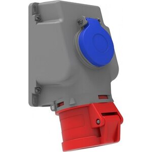 Bemis Voimavirtapistorasia pinta 16A + schuko IP44 90°