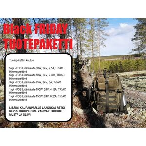 LED-Liitäntälaite tuotepaketti + reppu kaupanpäälle