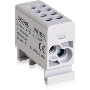 Yleisliitin TBB 2x1,5mm2-25mm2, harmaa