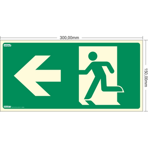 Poistumisreitti nuoli vasen (jälkivalaiseva)