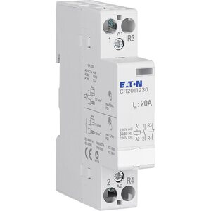 Eaton Moduulirele, 20 A, 230 V AC/DC, 1 sulkeutuva/1 avautuva