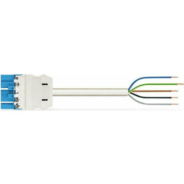 Wago Valmiiksi asennettu liitäntäkaapeli Eca, Urosliitin/vapaa pää, 5-nap.; Kood. I, H05Z1Z1-F 5G 1,5 mm², 3 m, 1,50 mm²; sininen