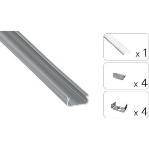 Lumines TEKKNI LED-asennusprofiili Orre SETTI 16x7.2x2020mm anodisoitu alumiini